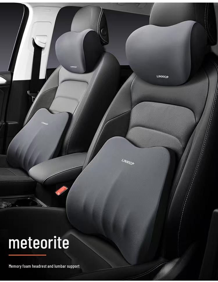 Opěrka hlavy a bederní opěrka do auta – Polštářek do interiéru pro pohodlné cestování