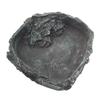 Mini Reptile Water and Food Dish Shallow Resin Bowl Corner Feeding Plate Animal Accessories for Tortoise Gecko