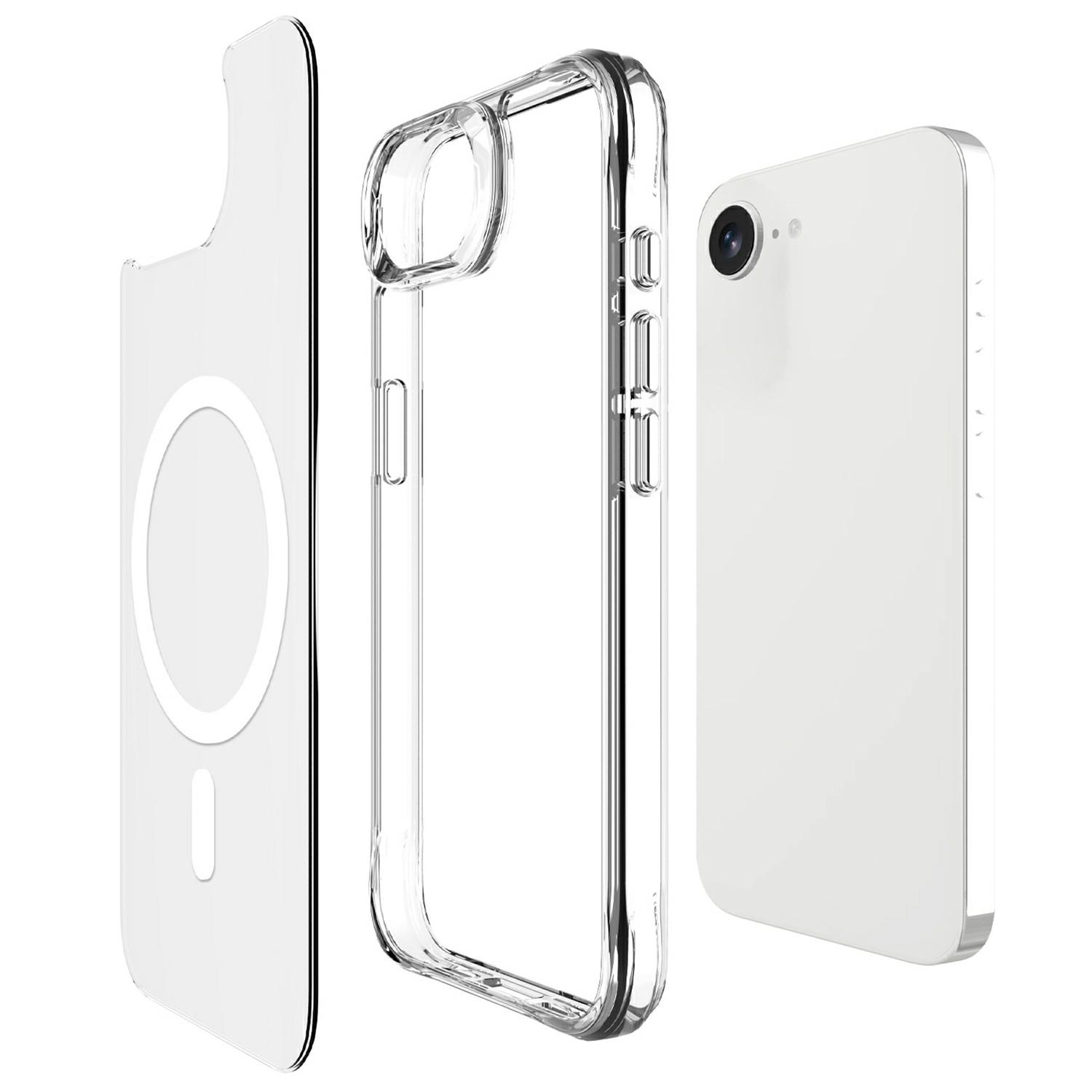 

For iPhone 16e Case Compatible with MagSafe TPU+PC Clear Phone Cover Type A