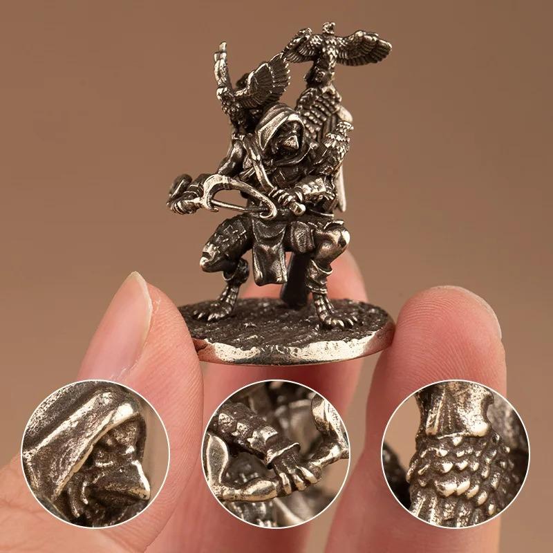 white Brass Hunter Warror Small Statue Desktop Ornaments Home Decorations Crafts Animal Figurines Miniatures Accessories