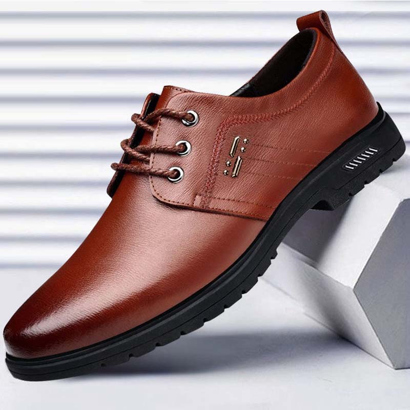 Zapatos de cuero para hombre Transpirable Soft Bottom Youth Business Casual  All-match Shoes comprar a buen precio — entrega gratuita, reseñas reales  con fotos — Joom