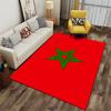 Red Carpet with Green Star Pattern Suitable As a Non-slip Mat for the Living Room or Bedroom Sofa