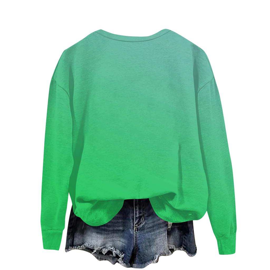 Dámská módní ležérní mikina s dlouhým rukávem a volným střihem s potiskem