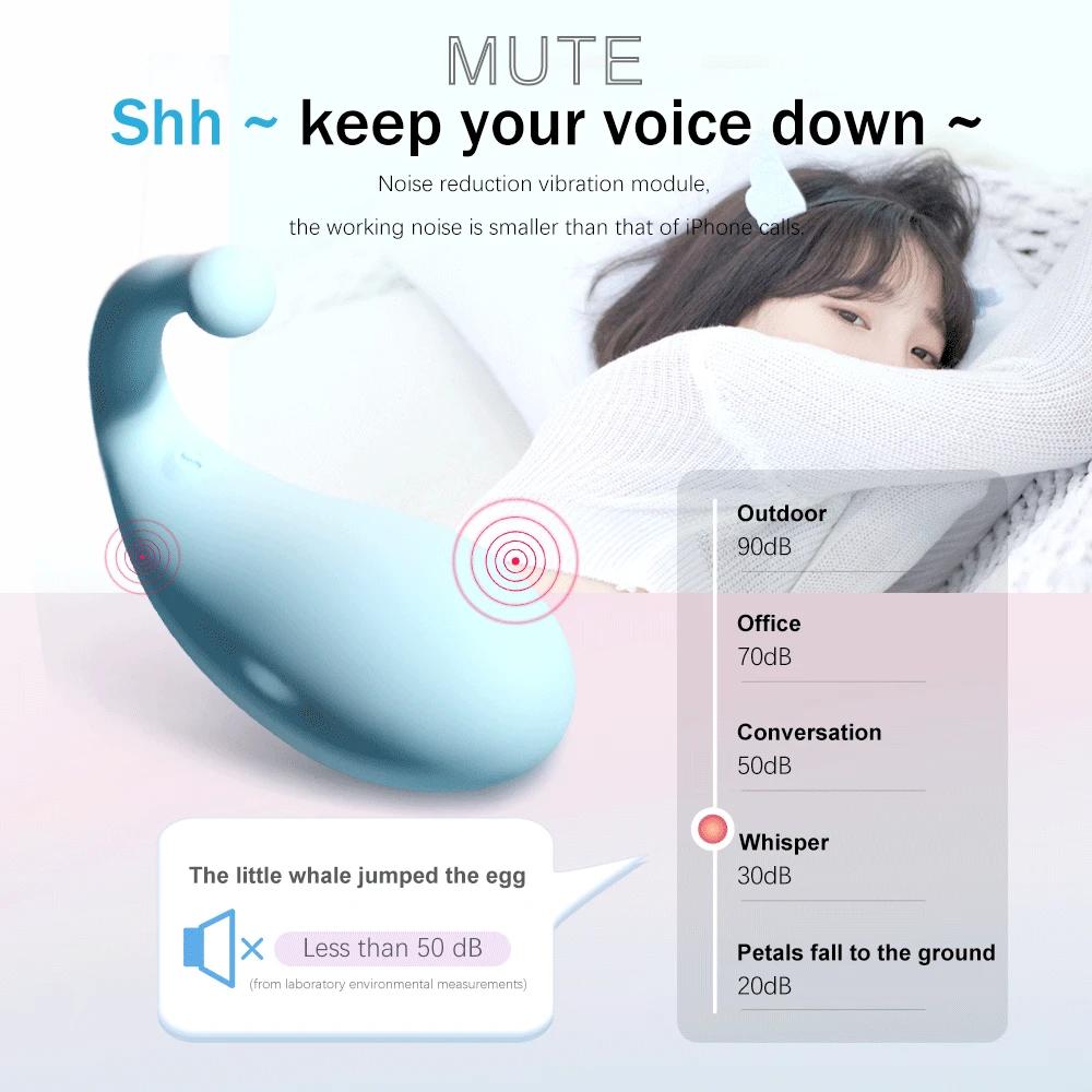 10 Modes Vibrators Whale Shape Vaginal Stimulator Vibrating Egg Bluetooth APP Control Sex Toys for Women G Spot Massage