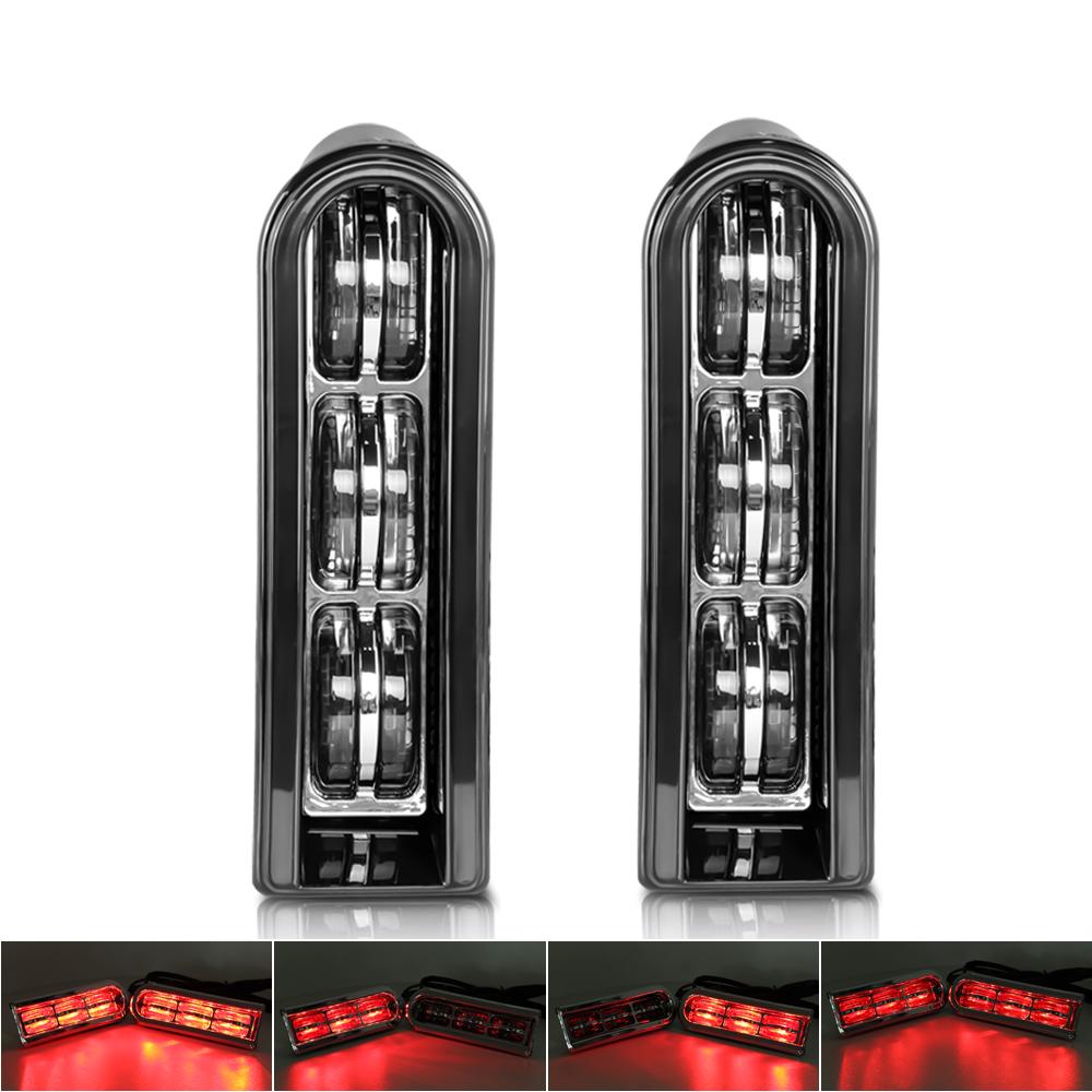 

Мотоциклетный акцентный кофр светодиодные фонари наполнитель вставки поддержка для Harley Touring Road Electra Glide CVO Limited FLHTKSE 2014-Up чёрный