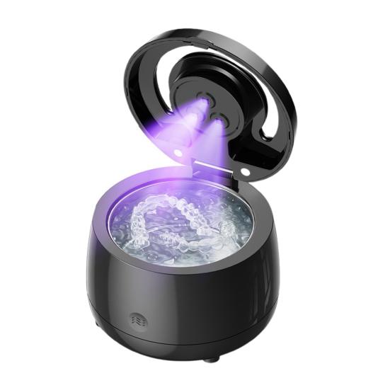 Ultraschall-Retainer-Reiniger UV-Zahnprothesen-Reinigungsdom Dental-Retainer-Reinigungsmaschine für Nachtschienen Zahnspangen Aligner Zahnbürste Schmuck