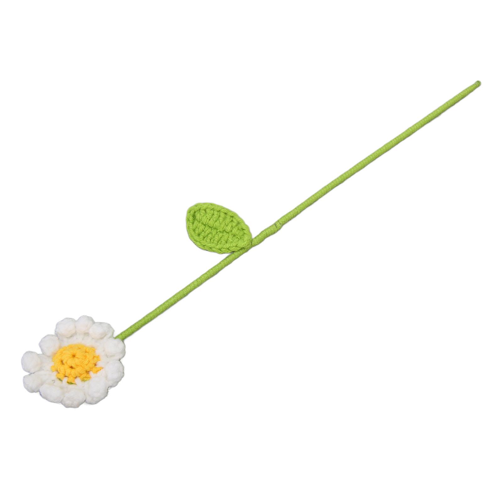 

Crochet Daisy Flowers Beautiful Hand Woven Simulation Crochet Flower for Home Wedding Birthday