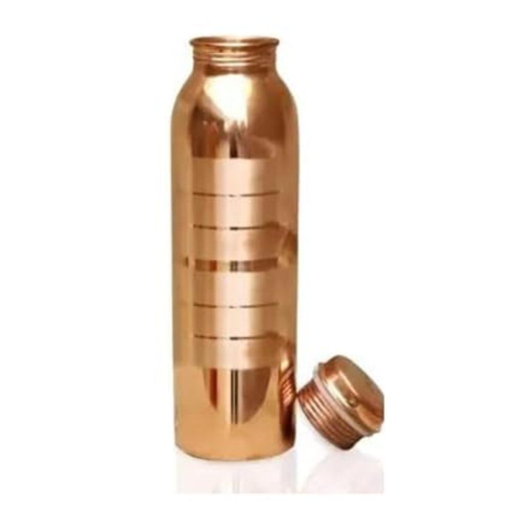 

Nirmal Ganga Silver Touch Luxury Copper Bottle 1L | Premium Copper Water Bottle | Elegant & Leakproof