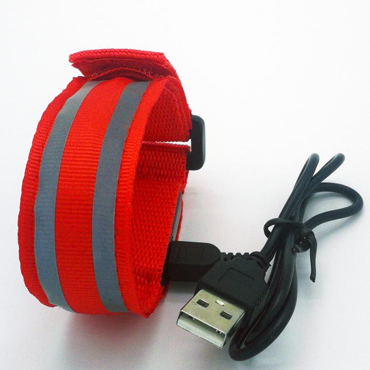 LED Reflective Flashing Wristband for Running, Cycling, Mountaineering - Custom Logo Available