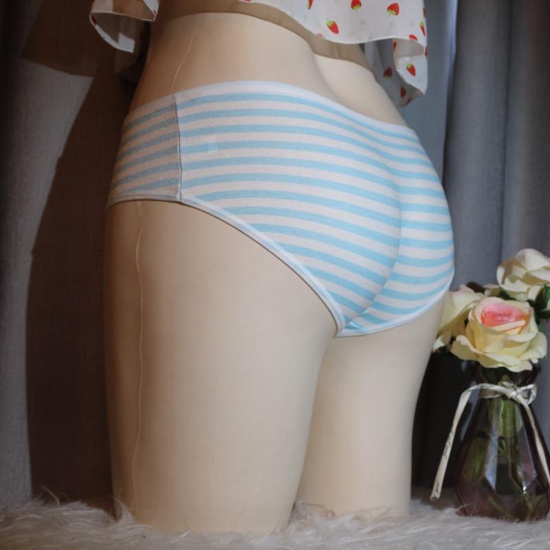 Silicone Realistic Fake Vagina Panties For Crossdresser Transgender Lingerie Japanese Striped Gay Mimic Female Pussy Underwear