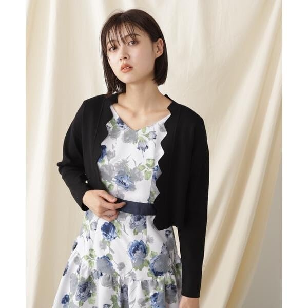 JILL by JILL STUART Women's Scalloped Edge Bolero Cardigan In Mauve