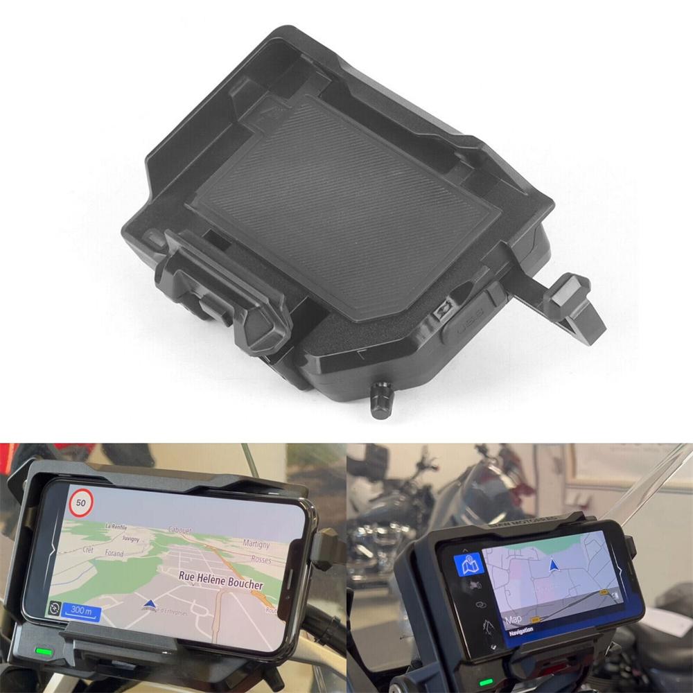 15W Wireless & Type-C Motorcycle Phone Holder Fit for BMW R1300GS/R1200GS/R1250GS