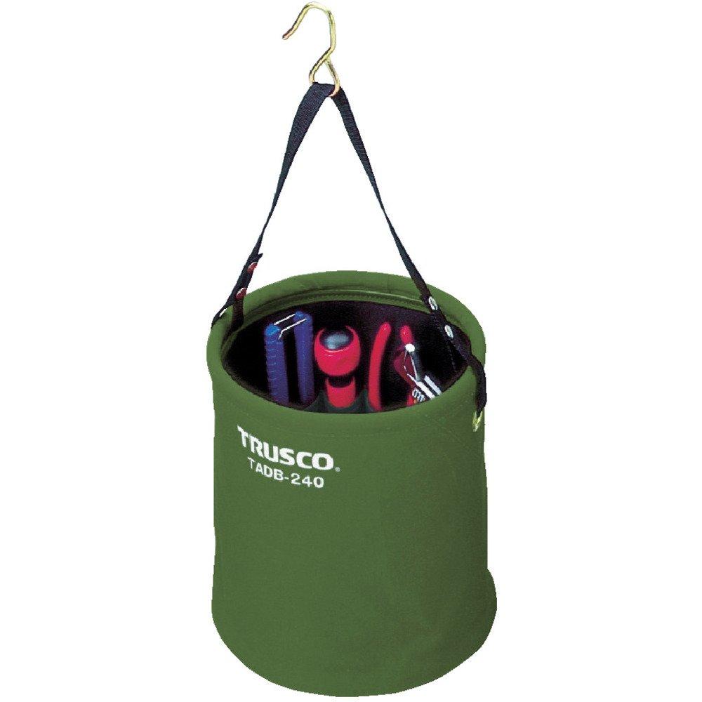 TRUSCO Bucket with X Olive Electrician's Attachment, 270 300mm, Drab, TADB-270-OD