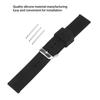 20mm Watch Band Silicone Pin Buckle Sports Tire Grain Watch Strap AccessoryBlack