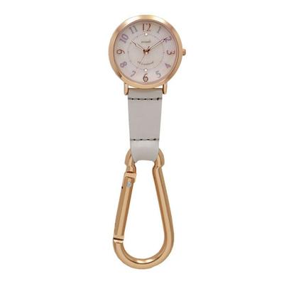Field Work Clock Carabiner Clock Pocket Watch Hook Clock Keychain Clock No Battery Replacement Required Solar Battery ASS172 SO Lux (Gray)