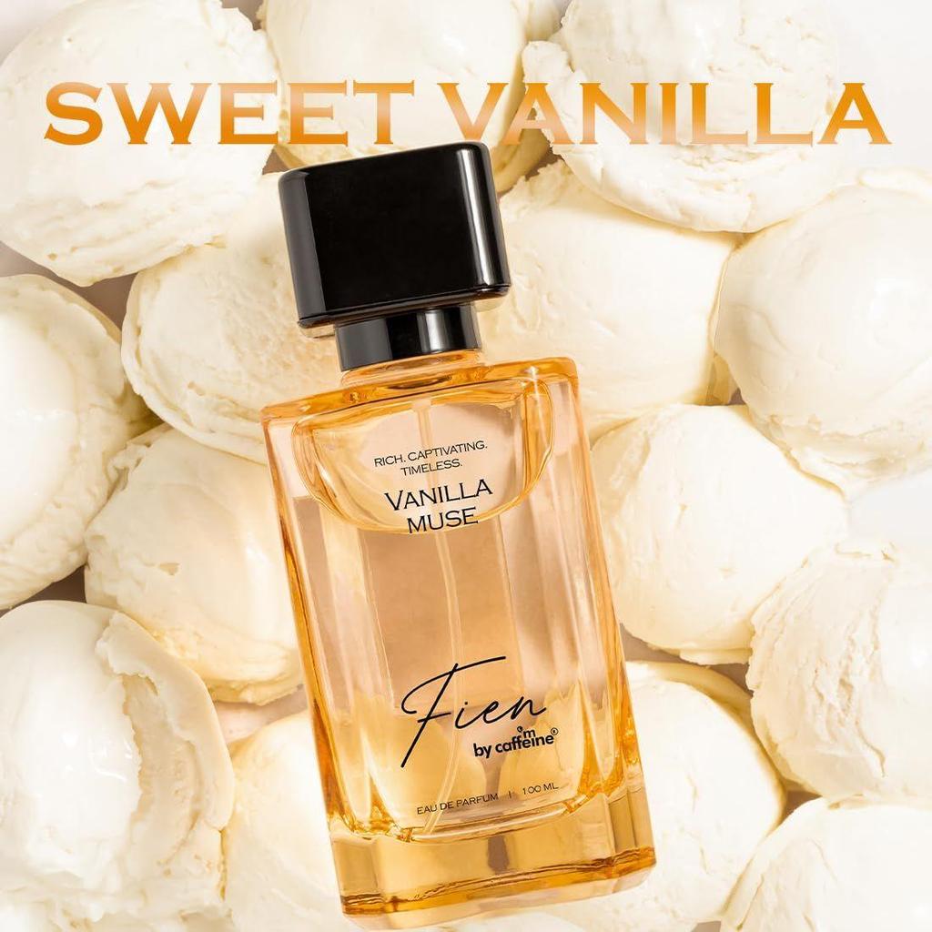 FIEN Perfume Vanilla Muse for Women | Sweet Gourmand Fragrance | 12 Hrs Long Lasting Eau De Parfum with Hazelnut, Peony & Vanilla Bean |