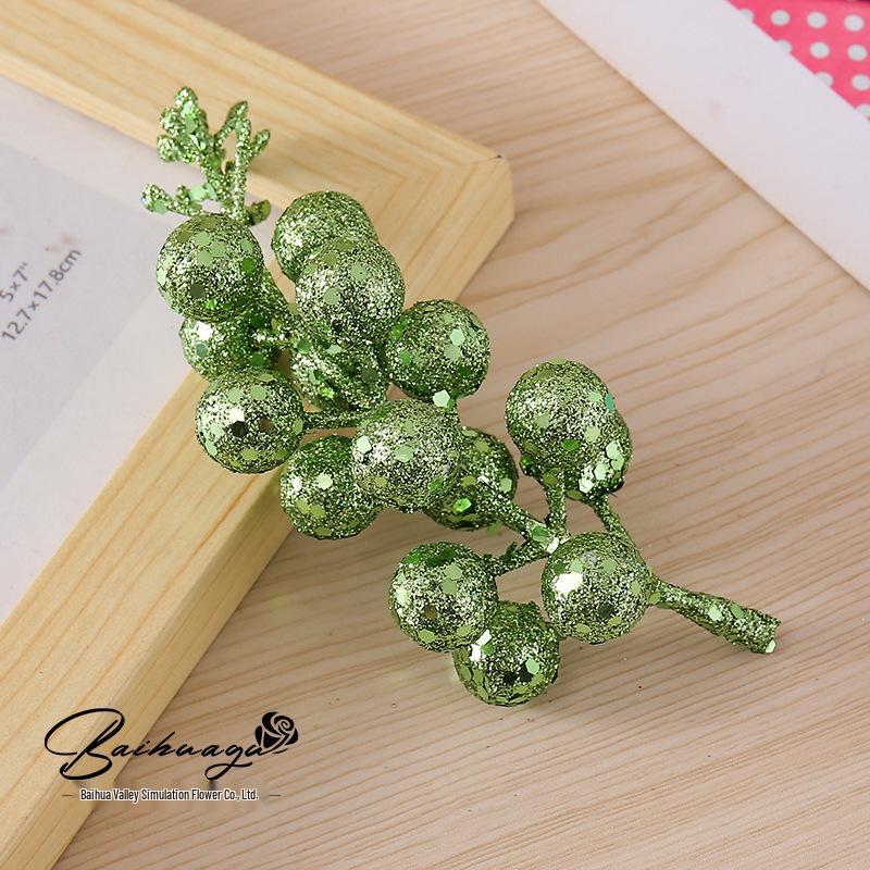 15-Piece Gold Powder Ball Christmas Tree & Wreath Ornaments