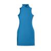 Women's Sleeveless Bodycon Dress: Retro, Mature Style, Stretchy, Slim-Fit, High-Neck, Sexy Short Skirt