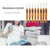 8-delat set med aluminiumsticknålar med ABS-handtag, garnsticknålar, multifunktionella tröjstickningsverktyg för virkälskare