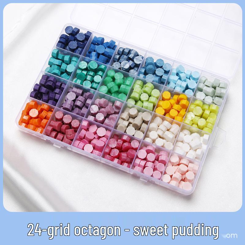 24-Color Sunflower Seal Wax Pearlescent Particles