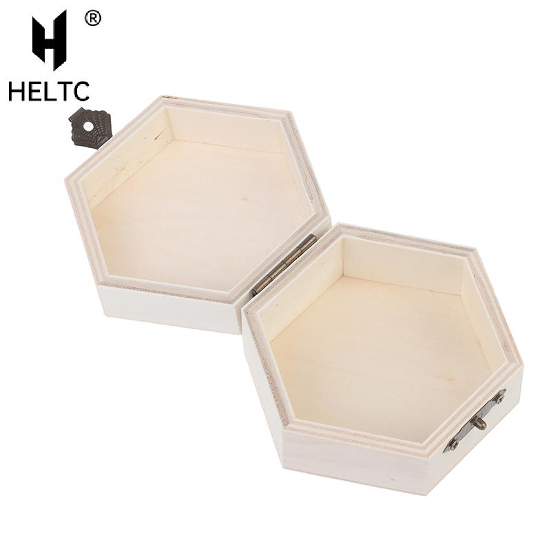 Hexagonal Shaped Wooden Storage Box Jewelry Wedding Gift Box Jewelry Display