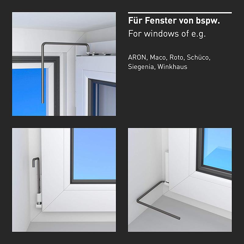 2 szt. Klucz sześciokątny wewnętrzny 4 mm Uniwersalny Zestaw narzędzi do regulacji okuć okiennych-Zakrzywiony do roweru do okien