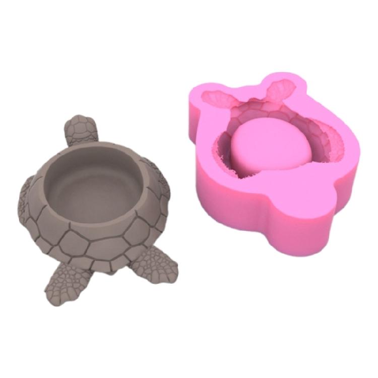 Tortoise Candle Cup Resin Moulds Succulents Planter Silicone Molds for Home Decoration, Epoxy Resin, Cement Clay Mould