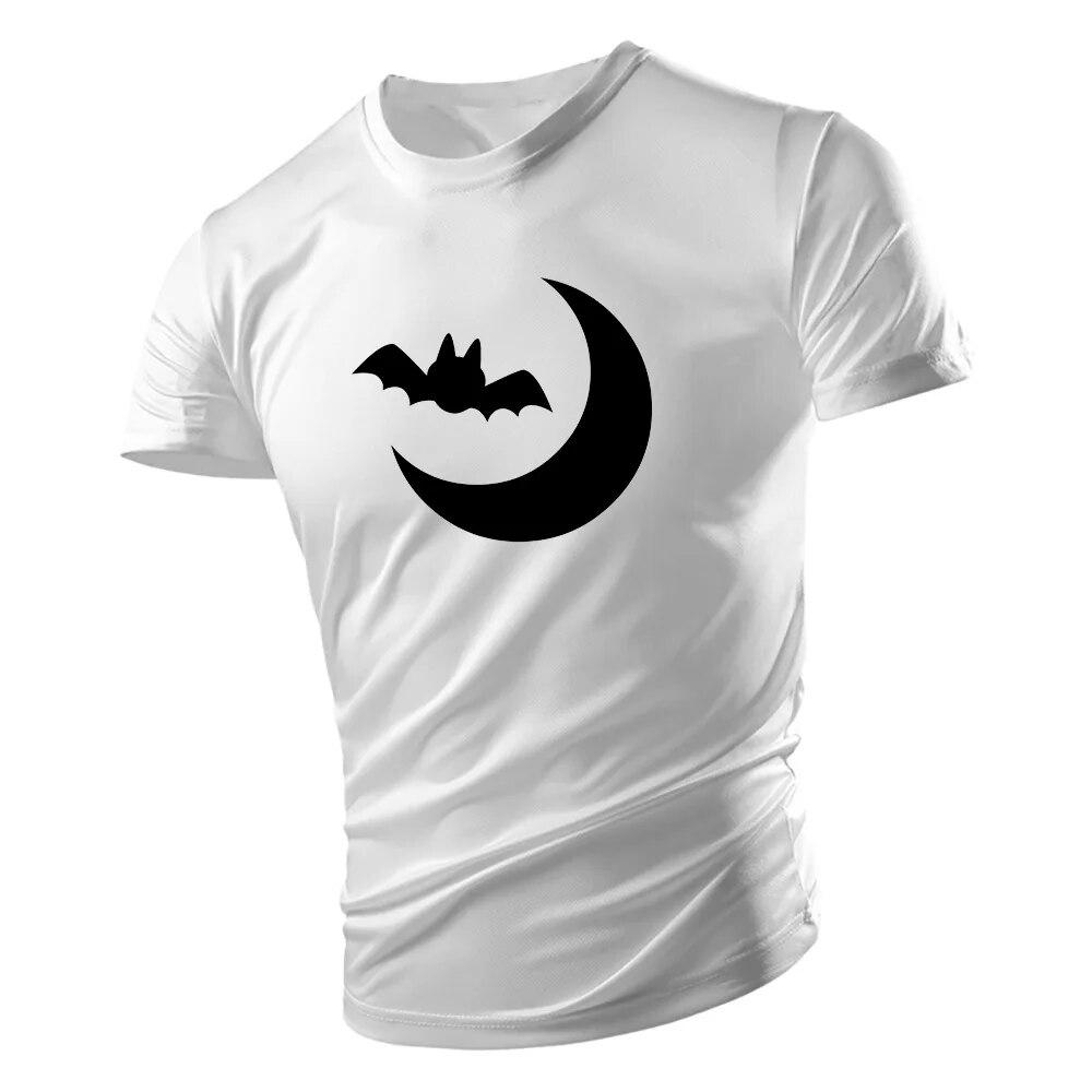 Four Seasons New Fashion Casual 2d Halloween Jack-O '-Lantern Print Bărbați Lejer, confortabil, Tricou cu mânecă scurtă Top cu uscare rapidă