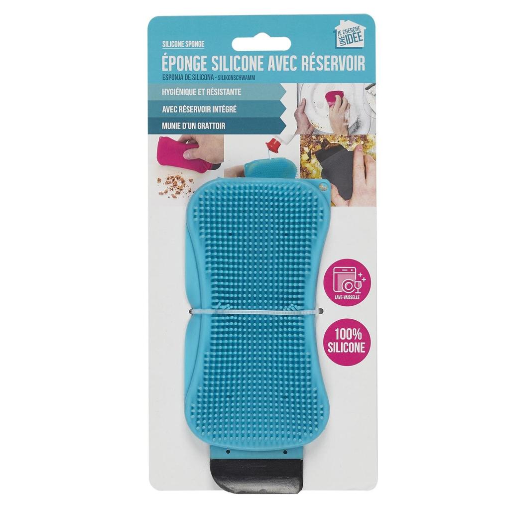 Scraper With Sponge Silicone Blue Detergent Tank
