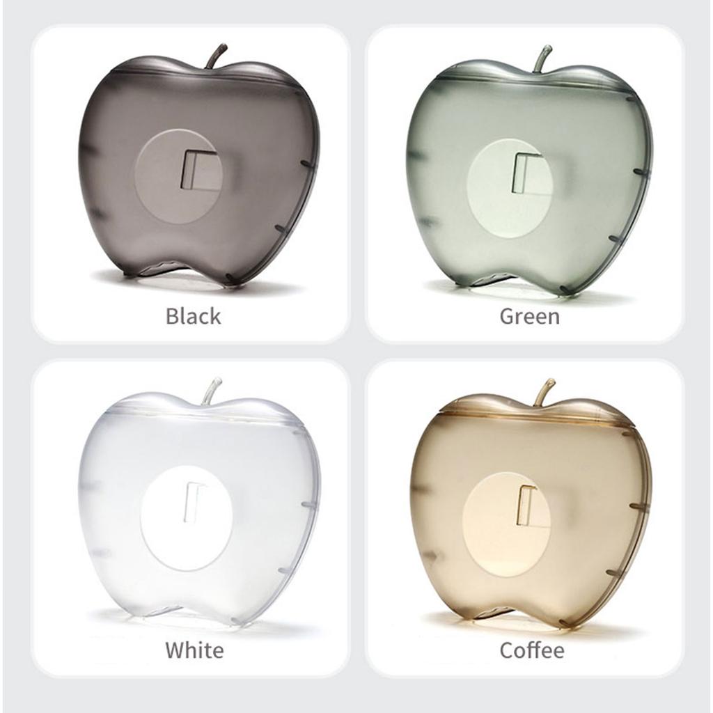 Wall-mounted Cling Film Sleeve Boxes Extractable Apple-shaped Cling Film Dispenser Punch Free Practical for Kitchen Bathroom