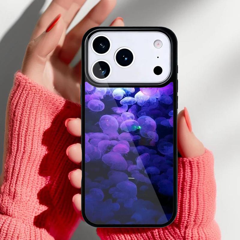 

Синий чехол для телефона с принтом медуз для iPhone 17 16 15 14 13 Pro Max Задняя крышка для 12 11 Pro Coque iPhone 15 Pro Max
