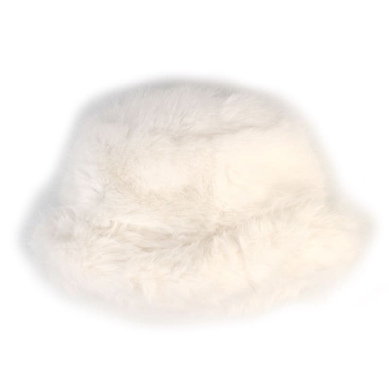 

Universal chemistry Wide Fur White Bucket Hat fur hat FREE