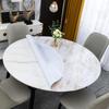 Round Table Tablecloth Pvc Soft Plastic Glass Waterproof, Oil-Proof and Scalding-Proof, Leave-In Round Impervious Dining Table Mat Household