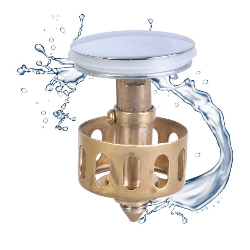 Copper Drain Filter Bounce Cores Sink Drain Plug Sink Basins Drain Basket Sink Stoppers for Bathroom Kitchen