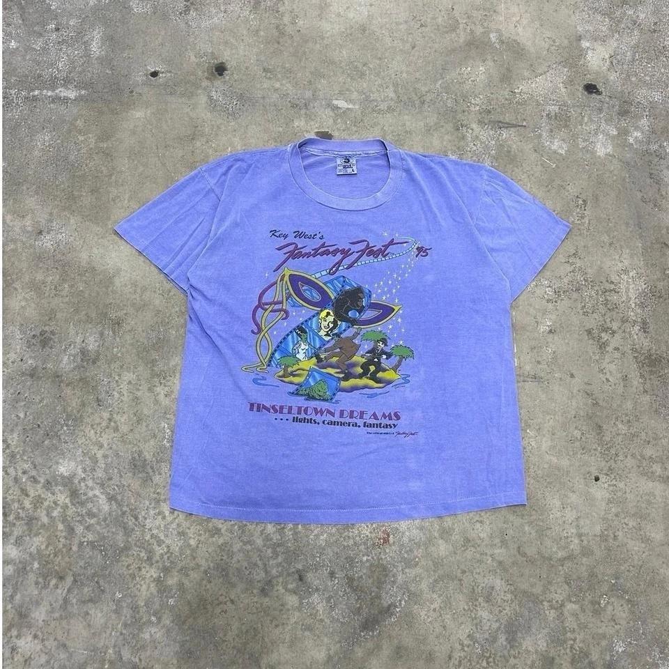 

Vintage 1995 Key West s Fantasy Fest Purple T-Shirt Size L 4XL