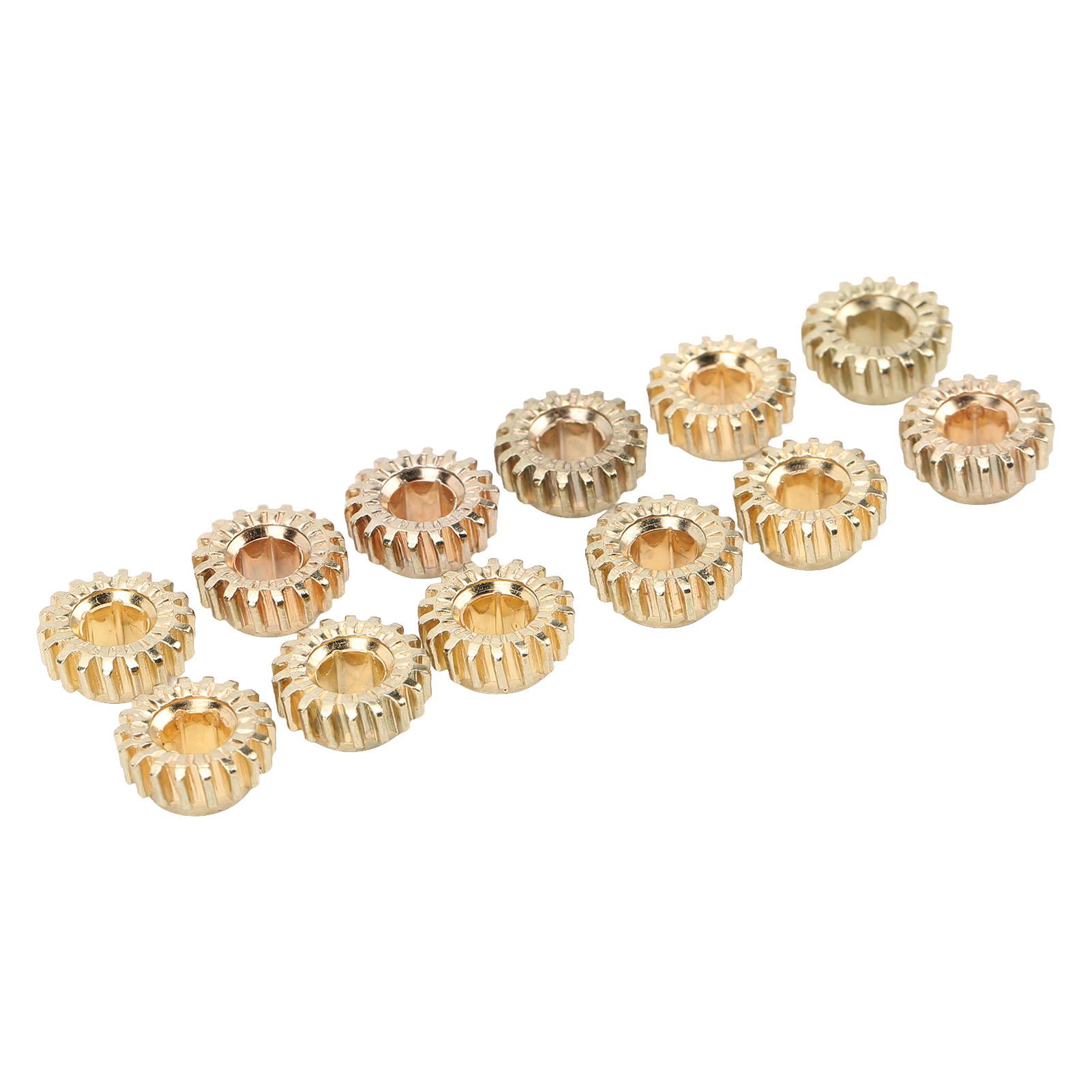 

12 шт. Колковый механизм, диаметр 12 мм 1:18:1 Колковые механизмы для гитары с шестигранным отверстием, металлические, монтажные, золотые золотой