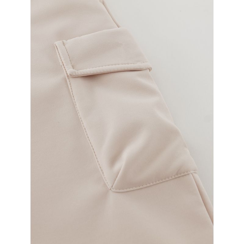 [Fleece-Lined] Mark Jenny Boys' Lightweight Warm Windproof Softshell Cargo Pants Baby Water-Repellent Pants Winter Wear 551302