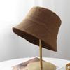 Hat women spring and autumn new waffle sunshade basin hat simple and versatile face small drawstring bucket hat