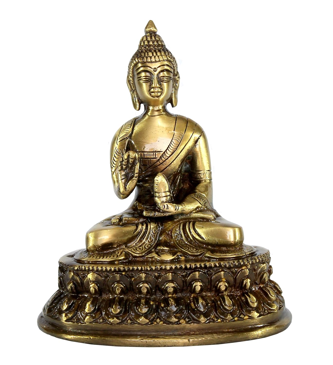 Pure Brass Buddha Meditating Buddha - Showpiece, For Home Decor, Metal Idol