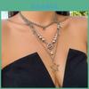 Geometric Alloy Necklace With Star Pendant For Women Fashion Accessory