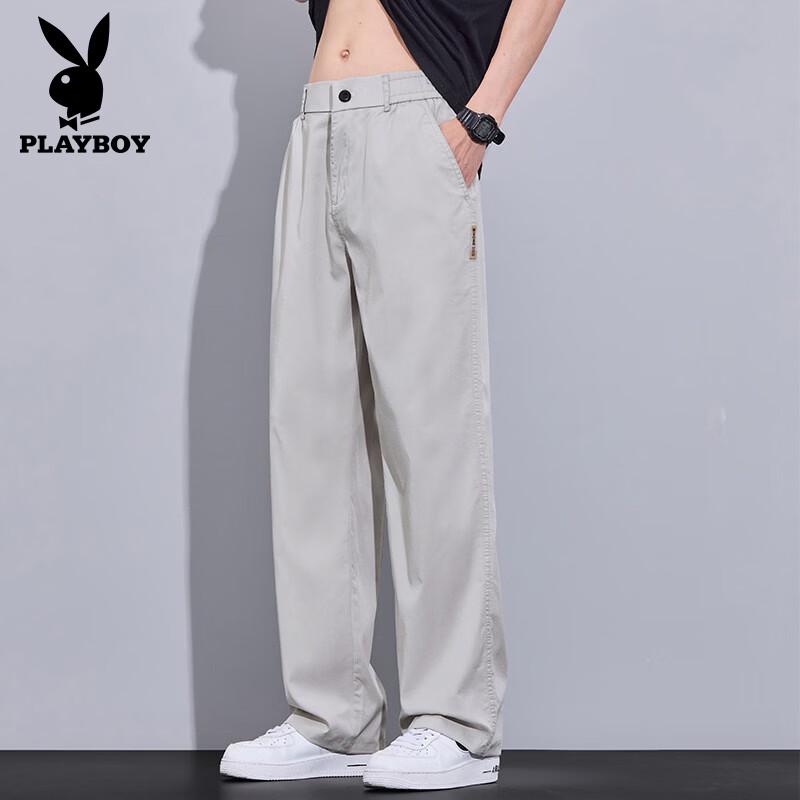 PLAYBOY Men s Tencel Ice Silk Casual Pants 2XL