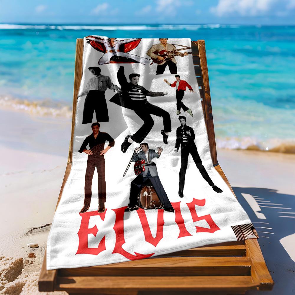 Elvis Beach Towel Quickdry Soft Microfiber Comfortable Lightweight