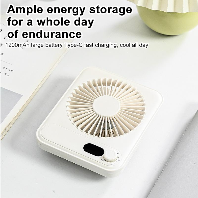 Desk Fan Portable USB Rechargeable Fan 180 Tilt Folding Personal Fan With Power Display 5 Speeds Ultra Quiet Table Fans Hot 2025