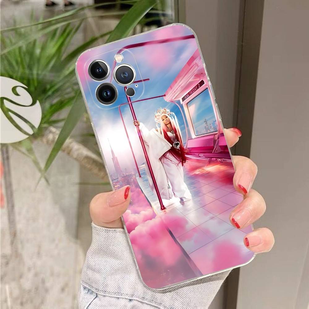N-Nicki Singer Minaj Transparent Case For IPhone 11 12 13 14 15 16 17 Air Pro Max Plus Mini Shockproof Cover