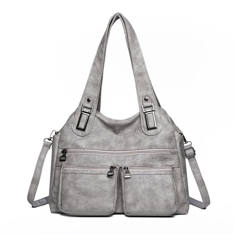 New Design Women's PU Leather Shoulder Bag Cvertible Crossbody Purse Handbags for Ladies with Zipper Pocket Fashi Tote Bags