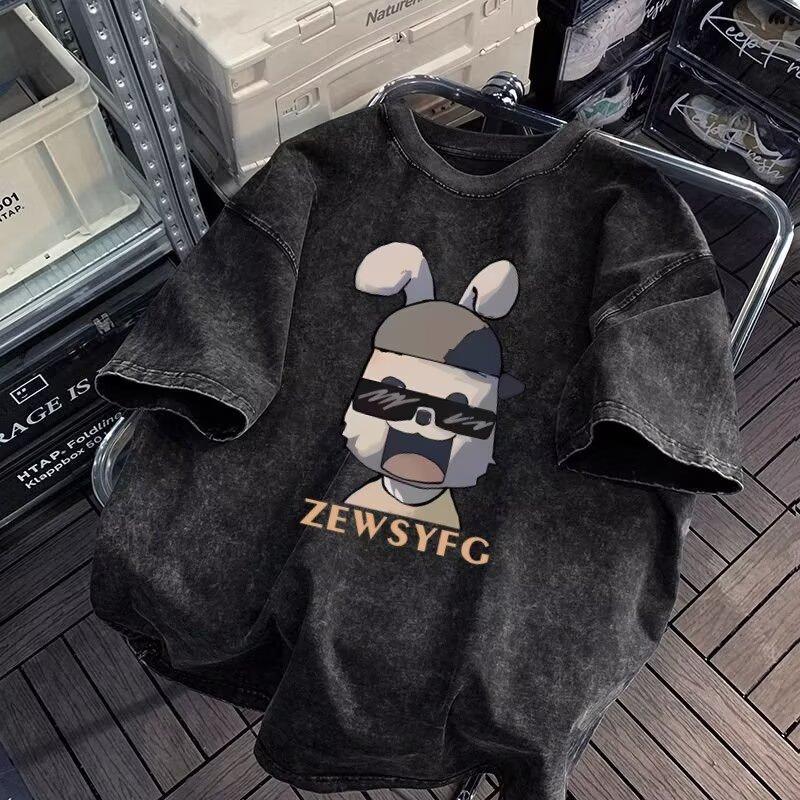 

Printed Casual Short Sleeve T-Shirt for Men, Ins Style Hip-Hop Round Neck Base Shirt, Summer Top 5XL сірий колір