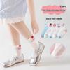 MaoRen Girls' Breathable Pure Cotton Mesh Mid-Calf Socks