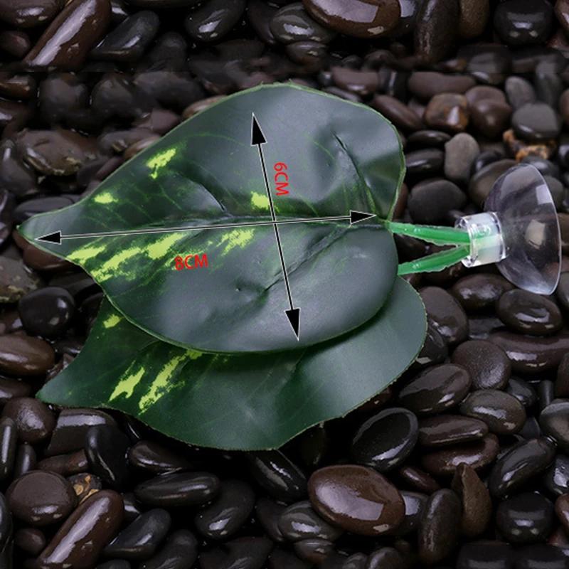 1Pc Artificial Aquarium Leaf Plants Decoration Betta Fish Rest Spawning Ornamental Plant Betta Fish Play Relax Hide Leaf Hammock