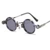Vintage Small Round Steampunk Sunglasses for Men New Luxury Brand Fashion Punk Sun Glasses for Male Eyewear Shades