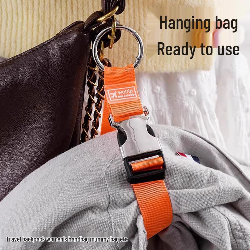 Anti-Theft Backpack Hook & Strap for Suitcase and Coat Stability